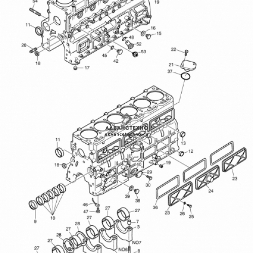 001 Блок цилиндров (CYLINDER BLOCK)